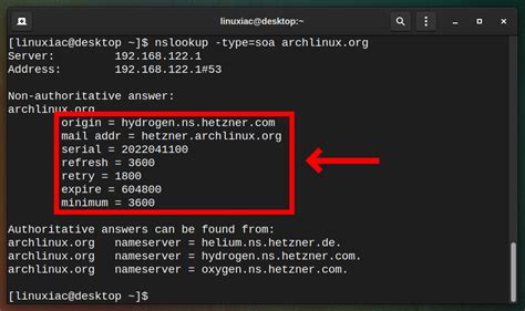 nslookup command in linux.